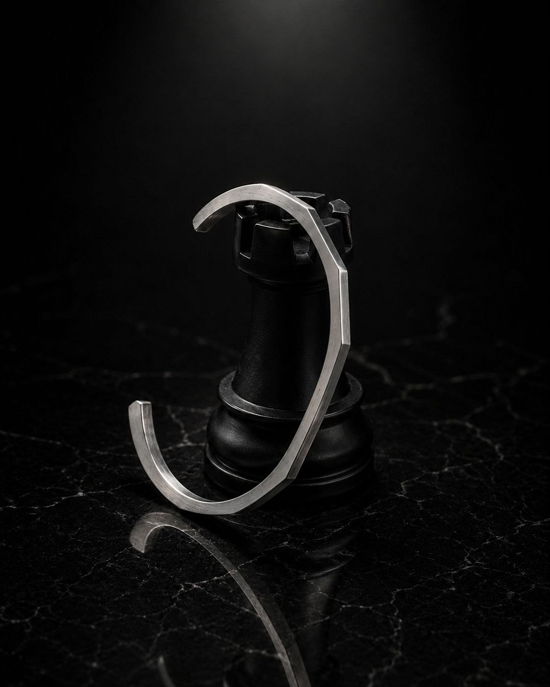 Hezagonal Cuff Bracelet Silver