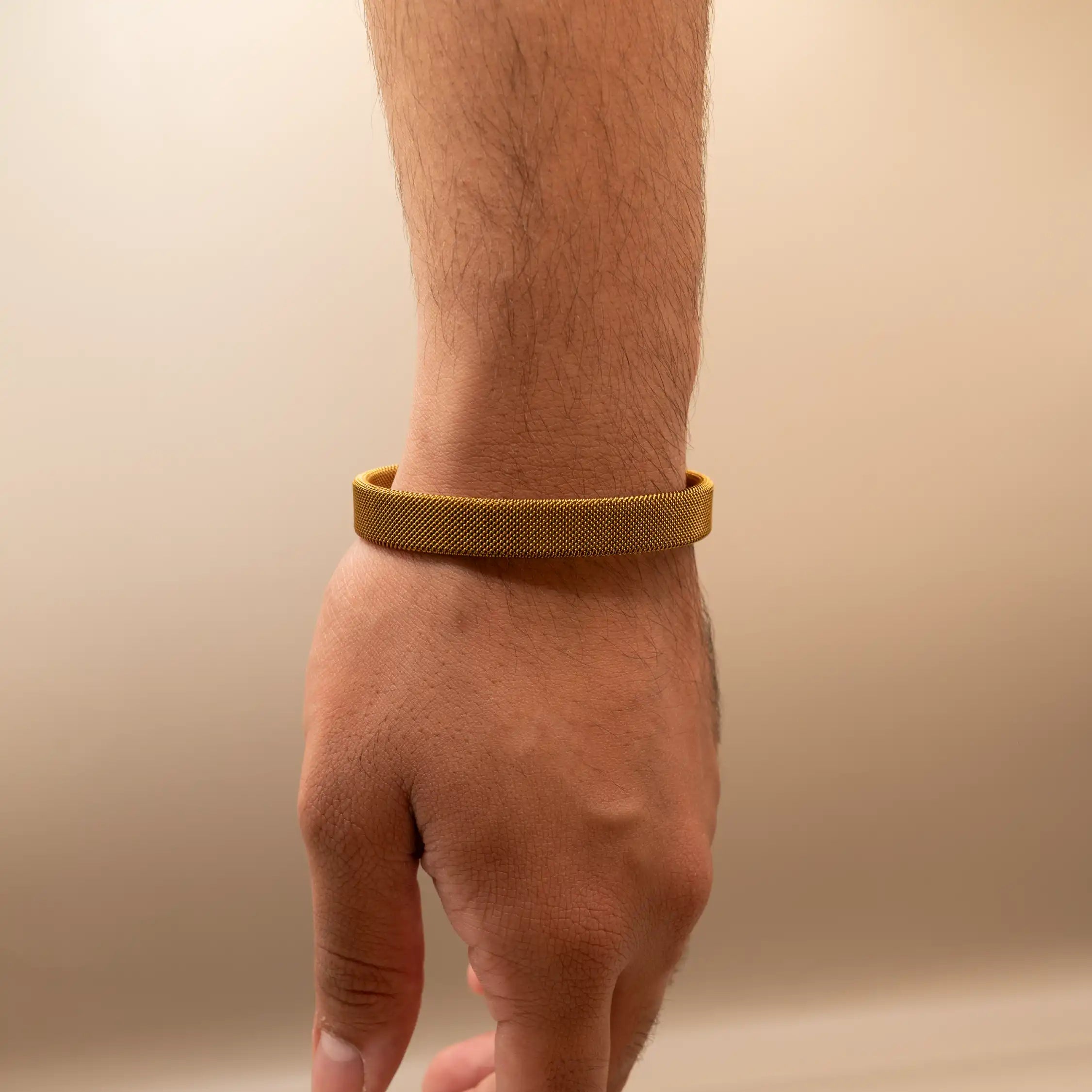Gold Mesh Cuff Bracelet