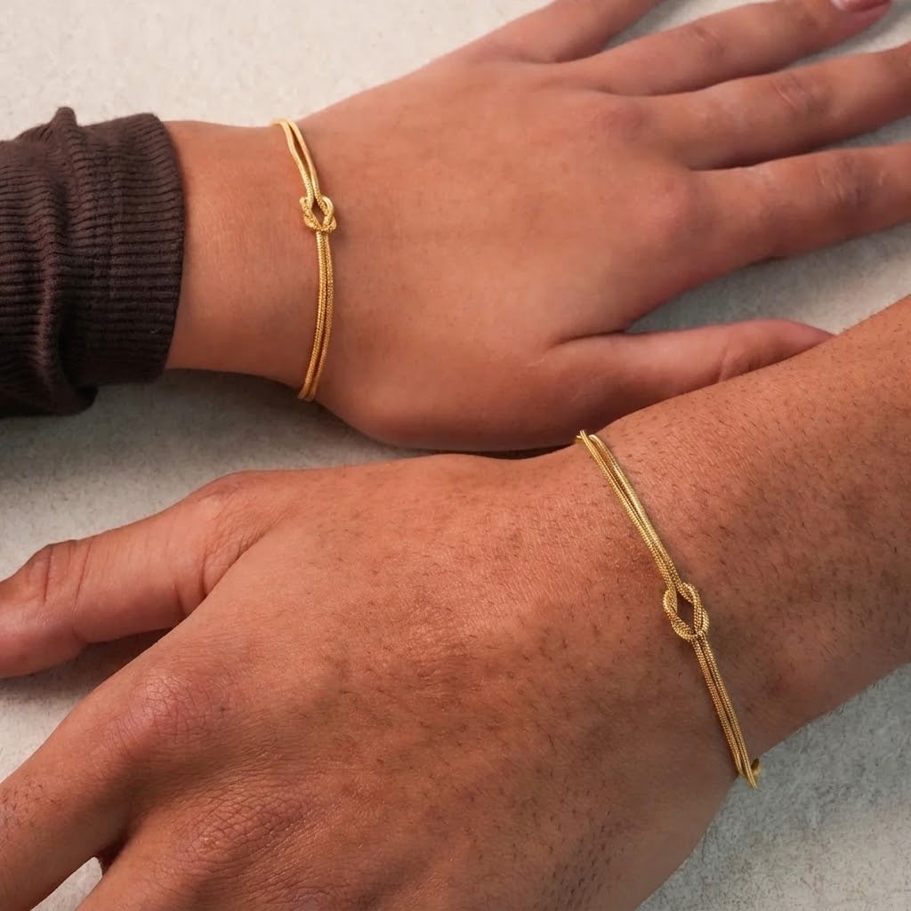 Never Ending Love | Couple Bracelet (Set of 2 Gold )