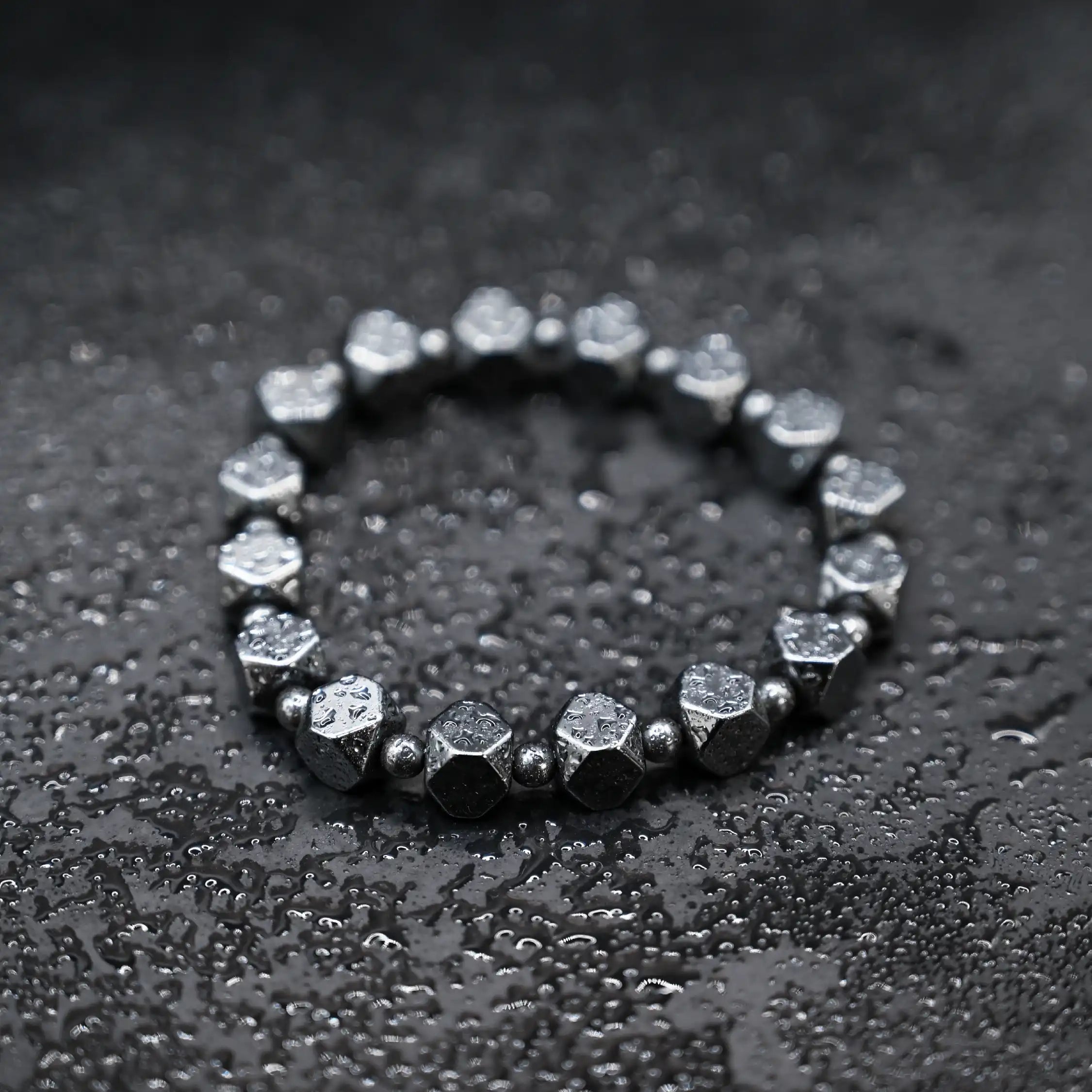 Hematite Cube Bracelet
