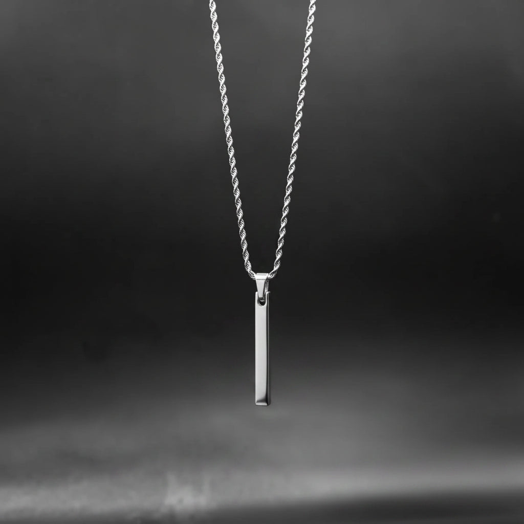 Silver Pendant  Chain Necklace