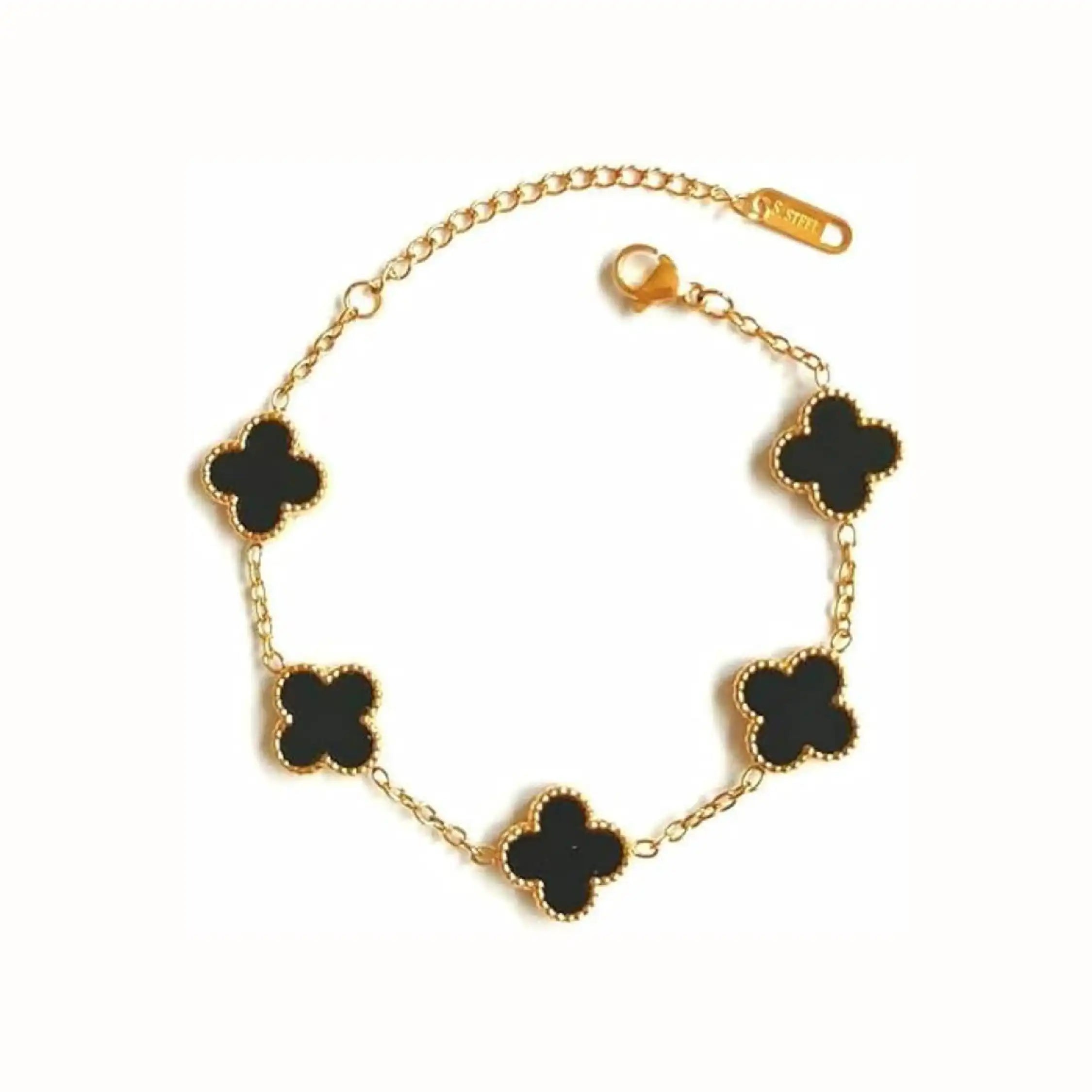 Alhambra Onyx Yellow Gold Pendant